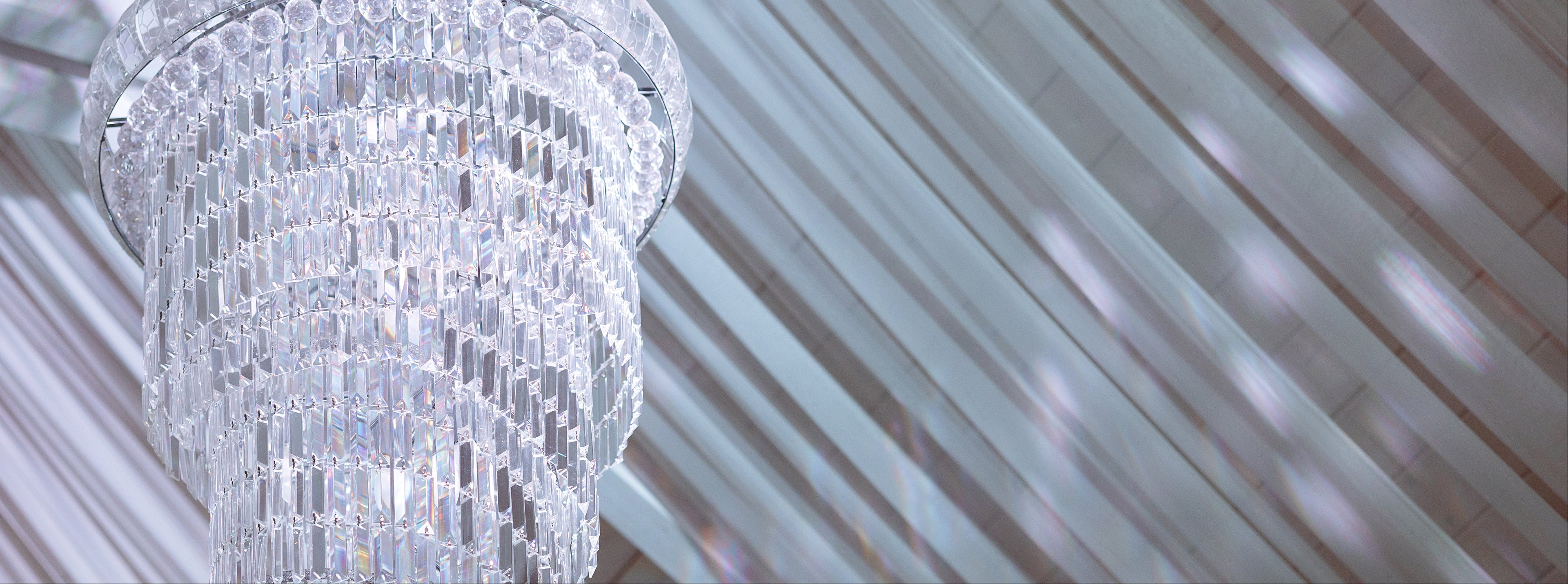 Professional crystal chandelier cleaning performed by Pierre Lighting